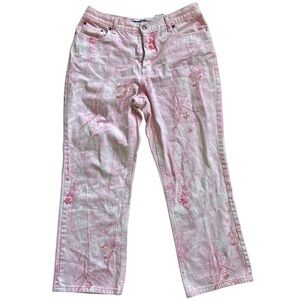 Vintage floral jeans